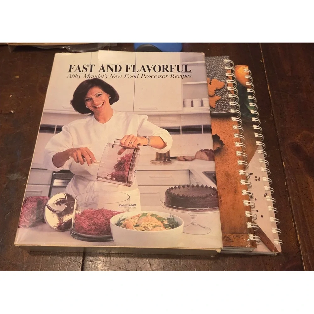 Cuisinart Fast and Flavorful Abby Mandel Cookbook 2 Vol Set 1985 Vintage Spiral